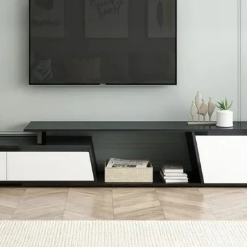 أثاث منتصف القرن غرفة المعيشة أثاث المنزل عرض شحن مجاني طاولات تلفزيون عائمة حامل تلفزيون مع صندوق مدفأة #3