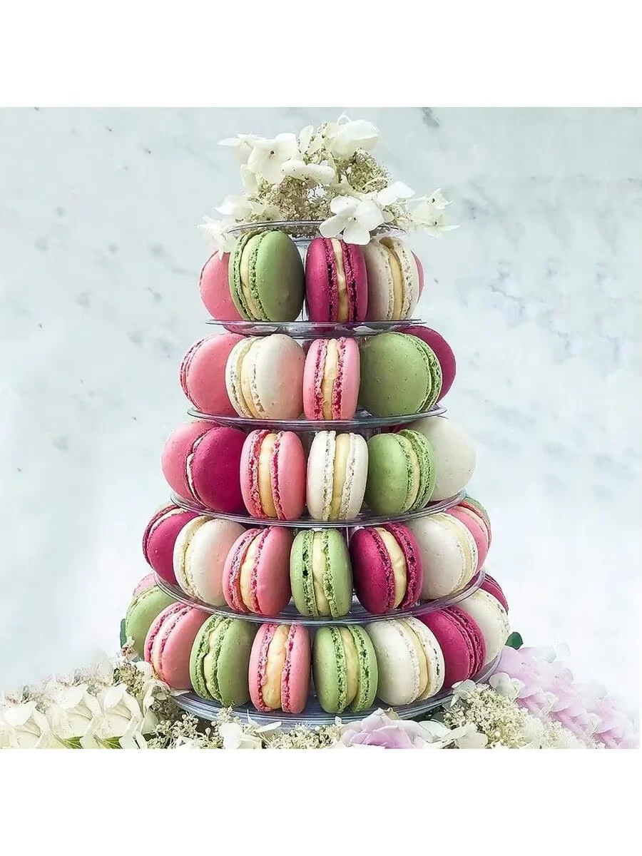 4/6-Tier Macaron Pastry Display Stand, Elegant Cupcake & Cookie Serving Tray, Ideal Decorative Rack for Holiday Parties