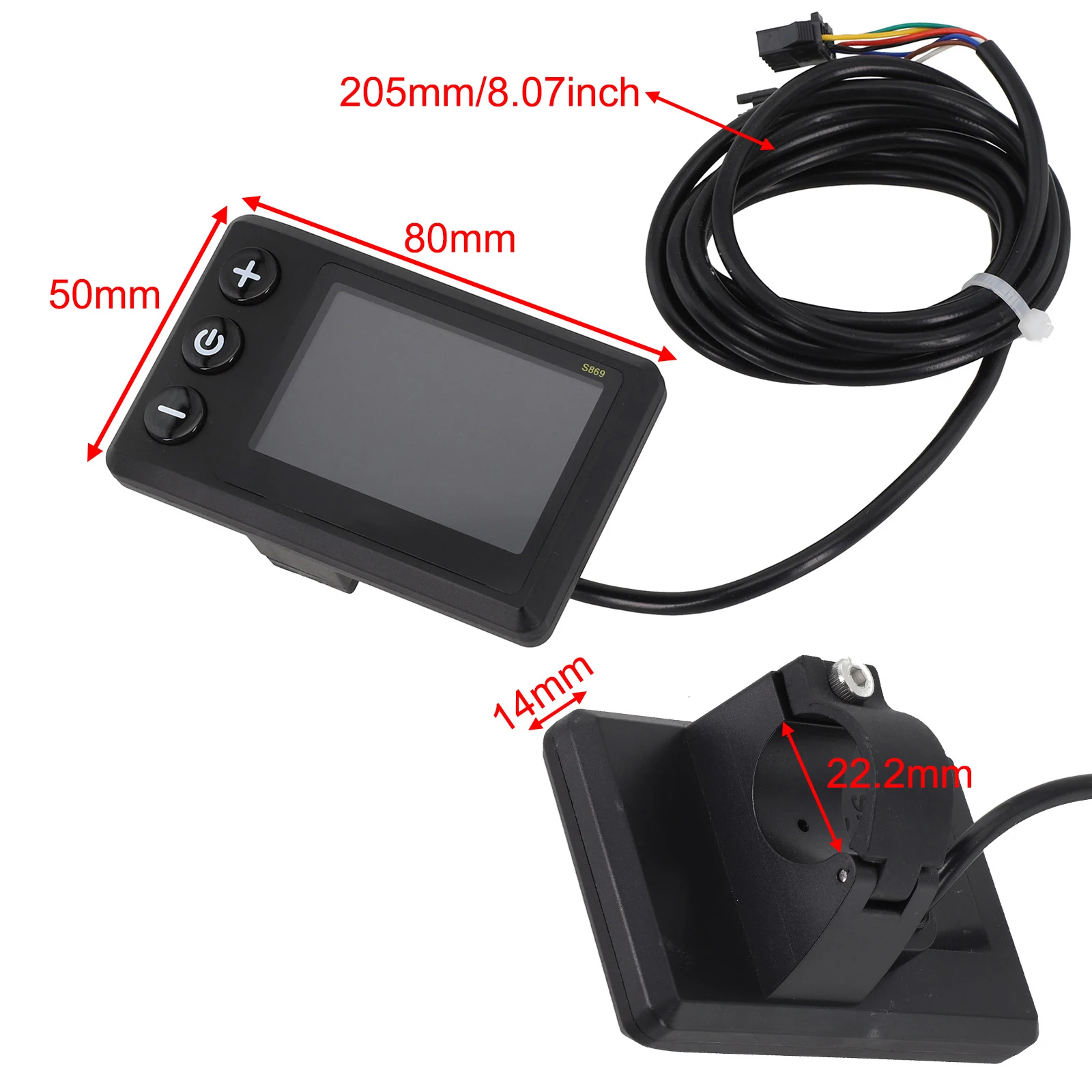 

Biking Accessories Approx 80x50mm Ebike LCD Display Bicycle Accessory For Ebike 5pins 2pins Interface Accurate Speed Indicator