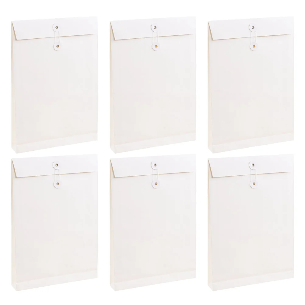 

6Pcs A4 Folder File Bag Paper Organizer Document Carrier Large Capacity Office Storage Case Business File Holder