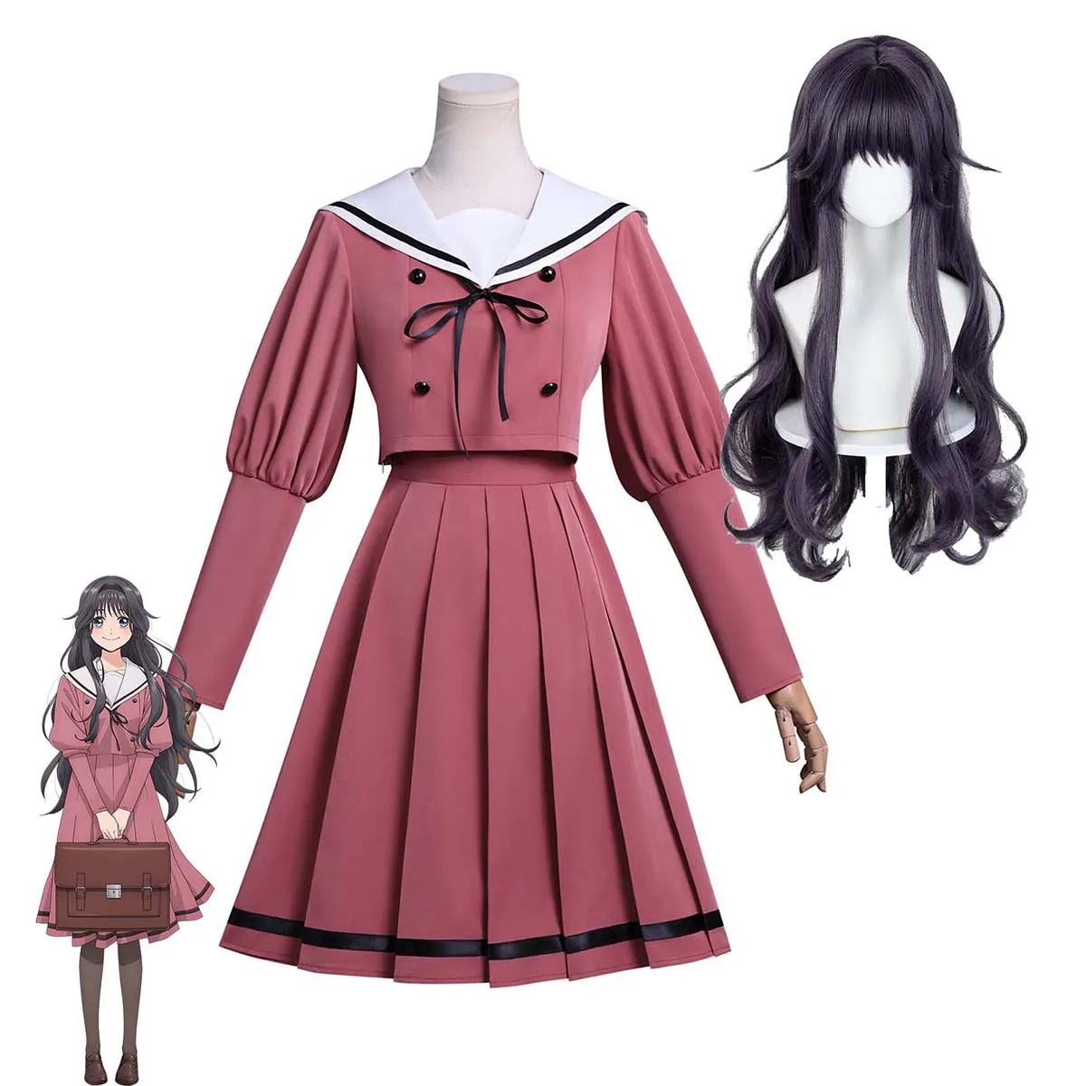 

Аниме «Ароматный цветок цветет с прекрасностью», косплей Kaoruko Waguri, школьный костюм моряка JK или парик