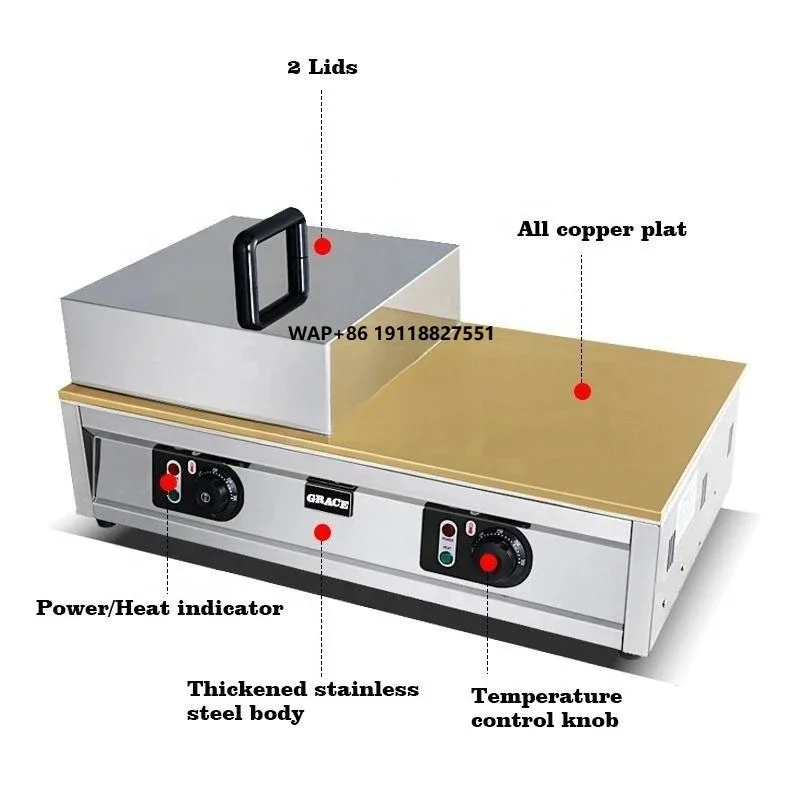 

Kitchen Equipment Commercial Nonstick Dorayaki Souffle Pancake Machine