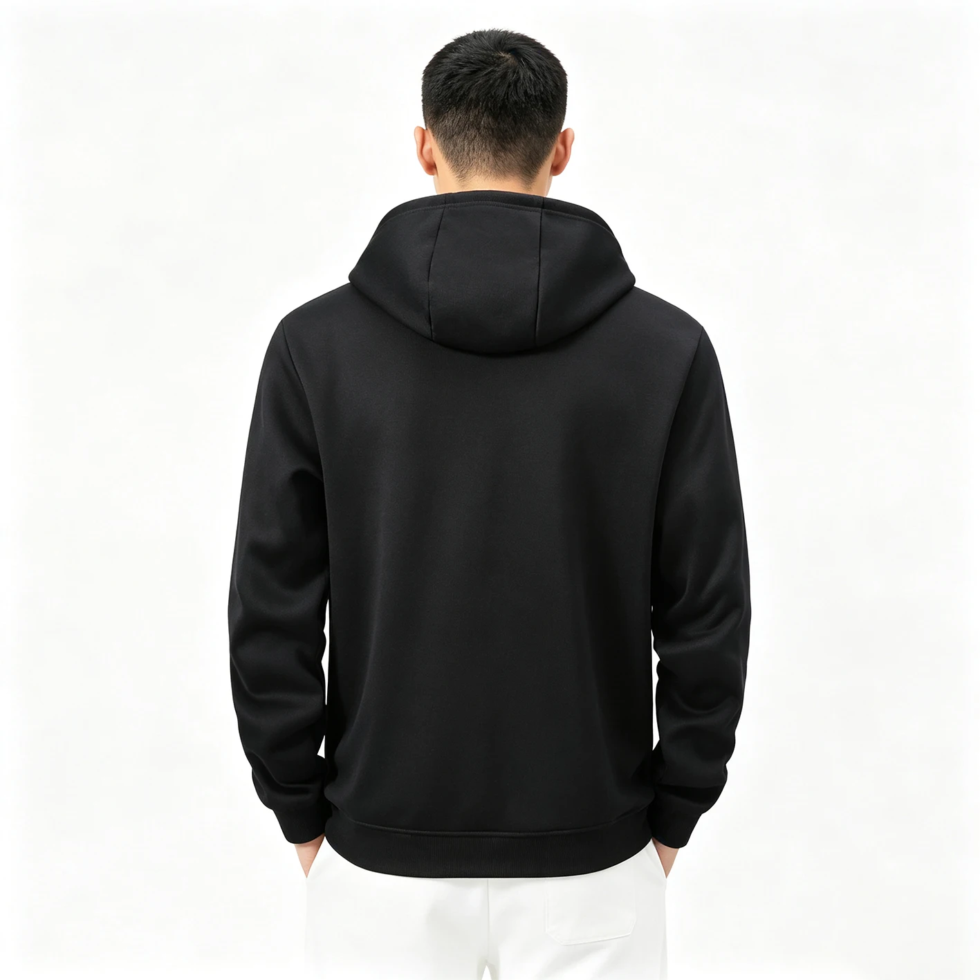 Men Full Zip Hoodie Jacket Drawstring Hooded Sweatshirt Zipper Pockets Casual Outerwear Multiple Colors Available