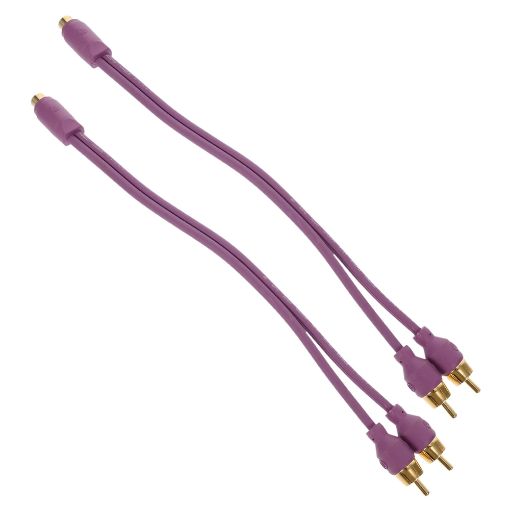 

2Pcs RCA Cable Car Audio Audio Speaker Wire Converter Subwoofer Adapter Line Output Dual Speaker Wire Y Splitter