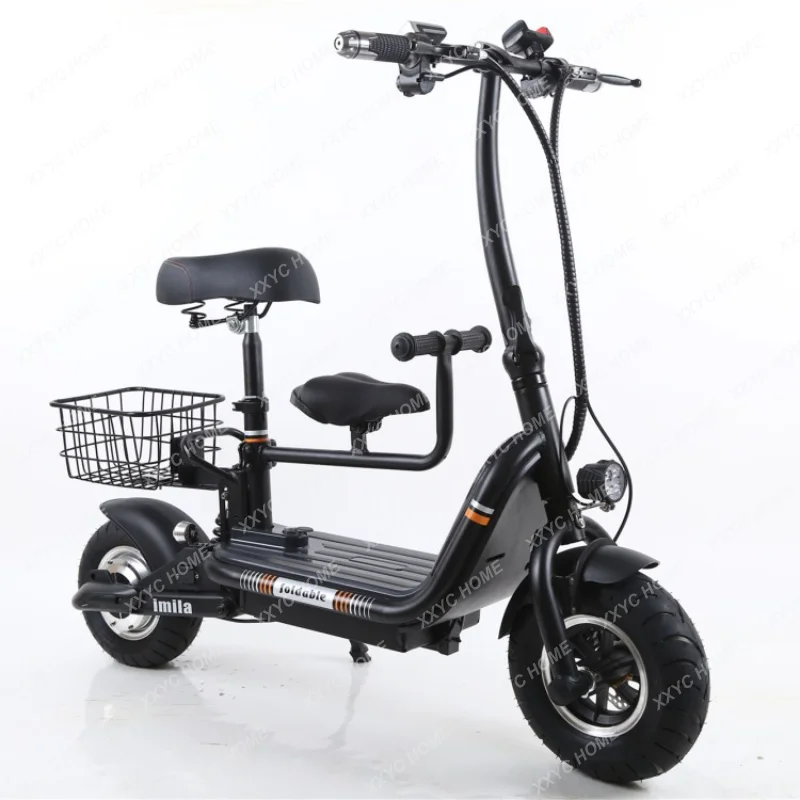 Compact Adult Scooter Two-Wheel Household Lithium Electric Car Little Dolphin Scooter 10-Inch mini velo pliant