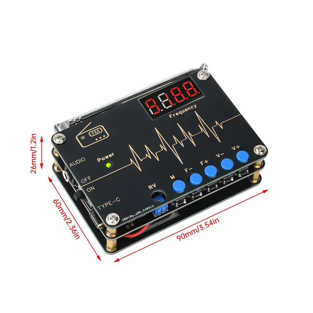 DC 5V RDA5807M Radio Kit FM FM Elektronische Fertigung Vollfrequenz-Lötbaugruppe DIY Lose Teile Typ C 87-108MHz