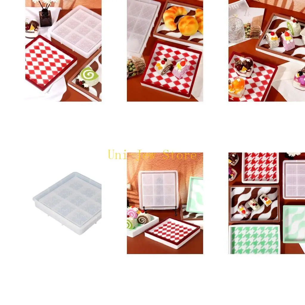 40GB Silicone Resin Tray Molds with Diamond Bottom Square Rectangle Mold for Resin