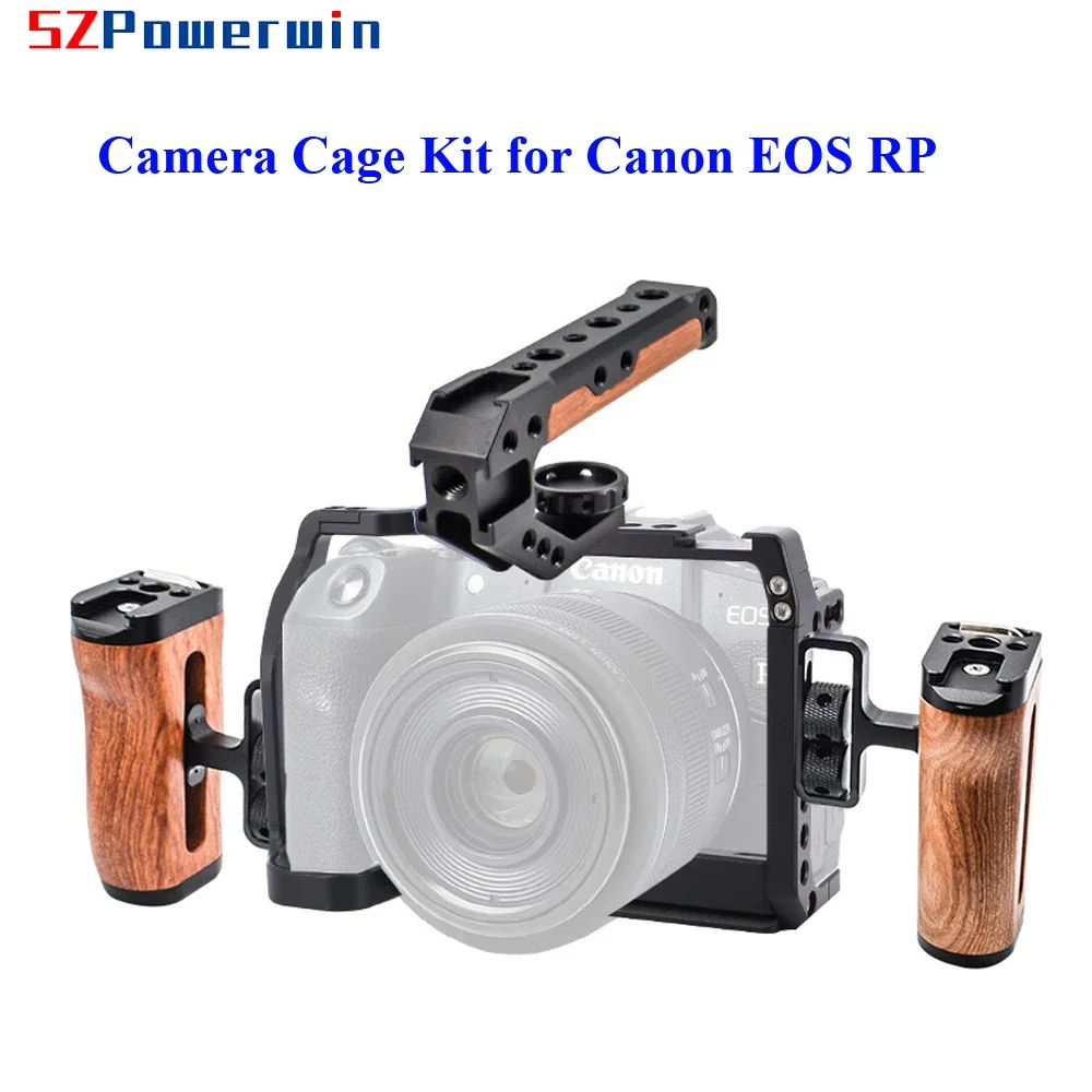 Powerwin do klatki aparatu Canon EOS RP z zestawem drewnianych uchwytów Wielofunkcyjna śruba ustalająca Arri ze stopu aluminium