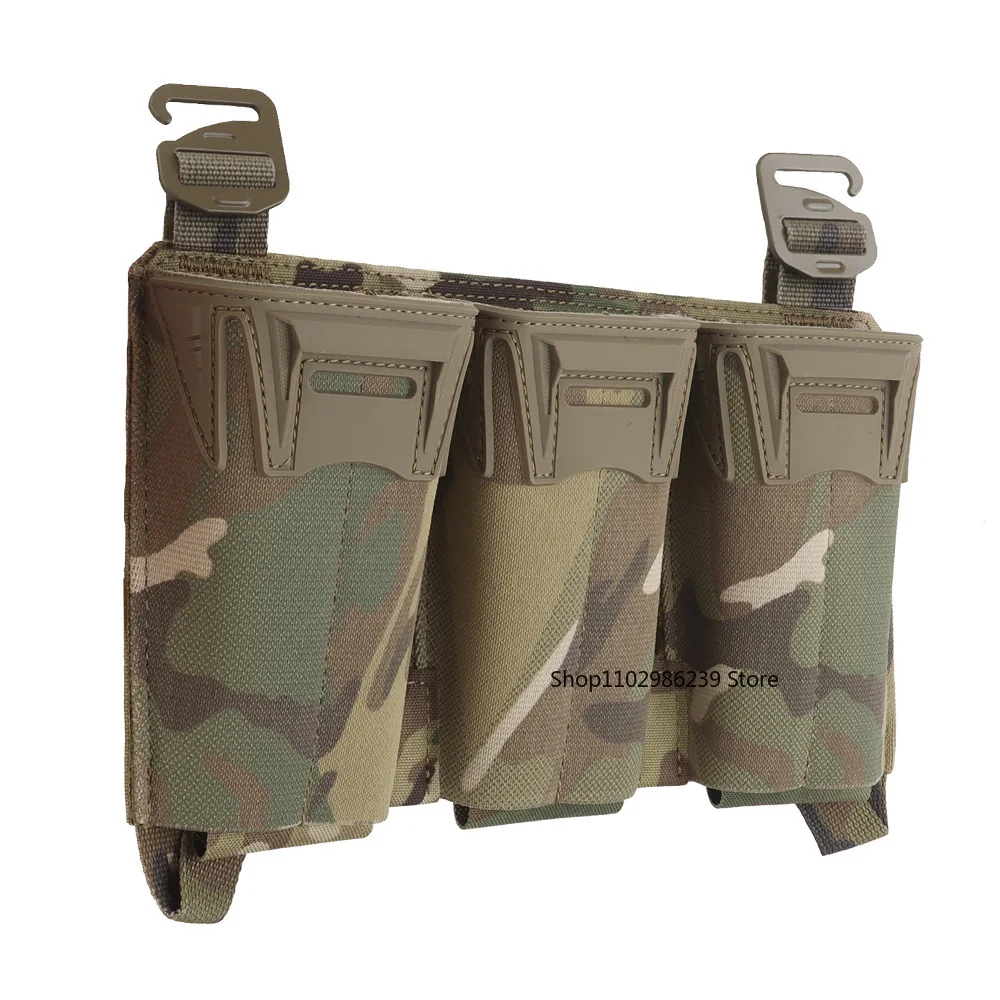 حقيبة Triple Mag - حامل مجلة MOLLE لـ 5.56 / 7.62x39 / PCC 9 مم أكياس غلوك ممتدة G-Buckle Front Placard مرفق #2