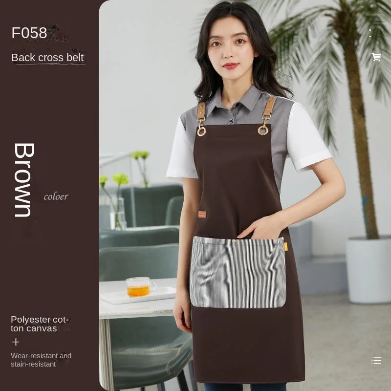 Apron Custom Logo For Men And Women For Kitchen Baking Cleaning Hygiene Barbershop Beauty Salon Manicure Restaurant Cooking