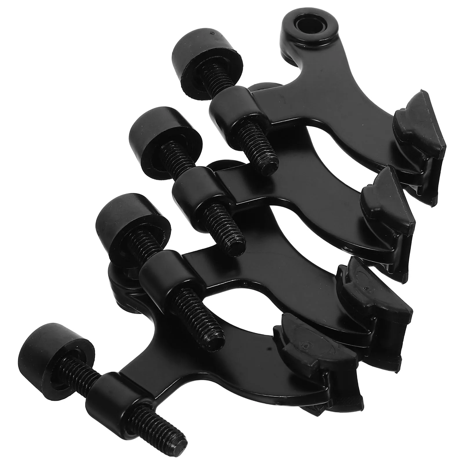 

4 Pcs Door Top Black Hardware Heavy Duty Anti-grappling Doorstop Adjustable Rubber Head Screw Suitable For Any Space
