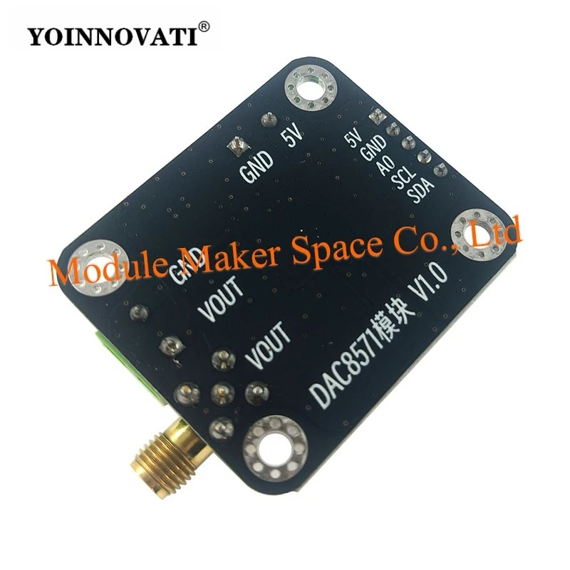 DAC8571 16-Bit I2C DAC Digital to Analog Converter Module, Single Channel, 5V Single Supply DAC Module