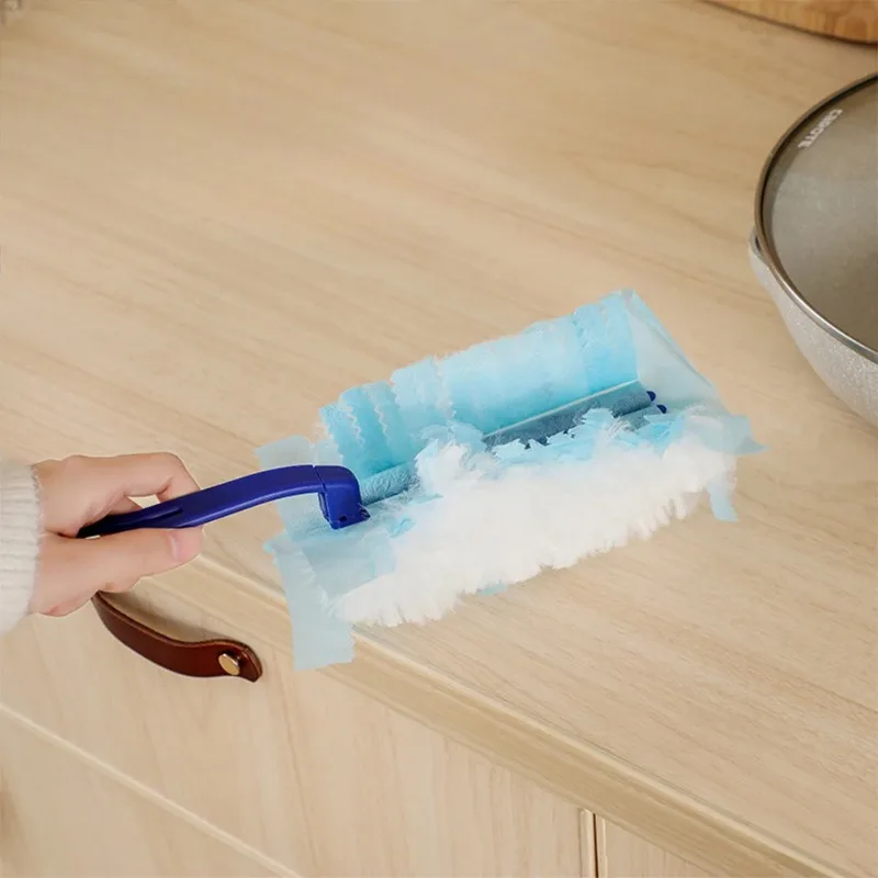 Disposable Static Dusting Cloths with Grip Handle DustRemoval Tool Replacement Sheets for Household Furnishings Window Blinds view 6