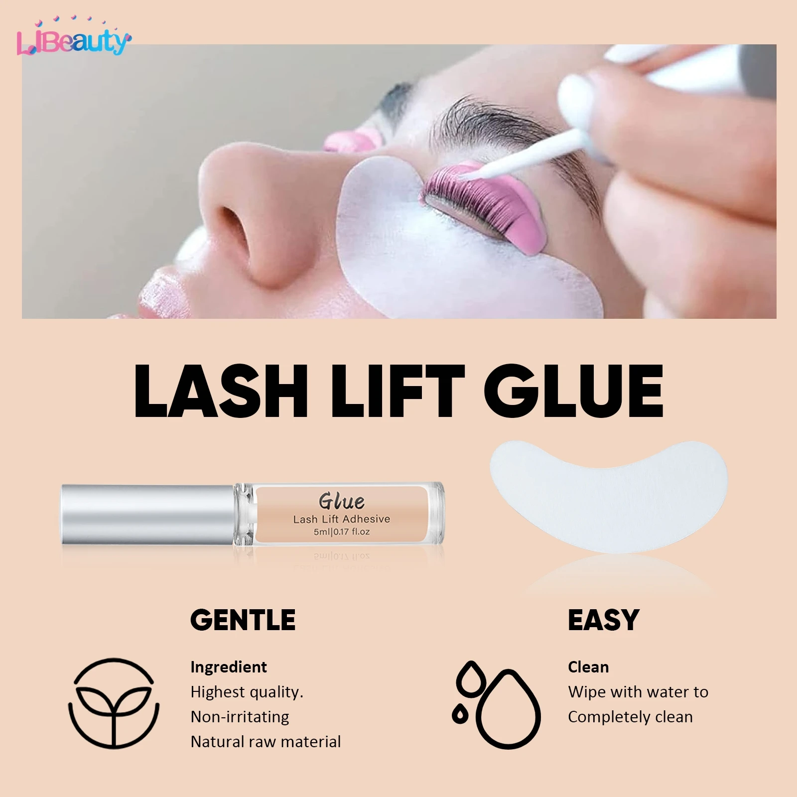 Libeauty-Lash Lift Kit e Brow Kit Tint, levantamento profissional dos cílios, Calia Perming, cílios Dye, olhos ferramenta de maquiagem, 4 em 1