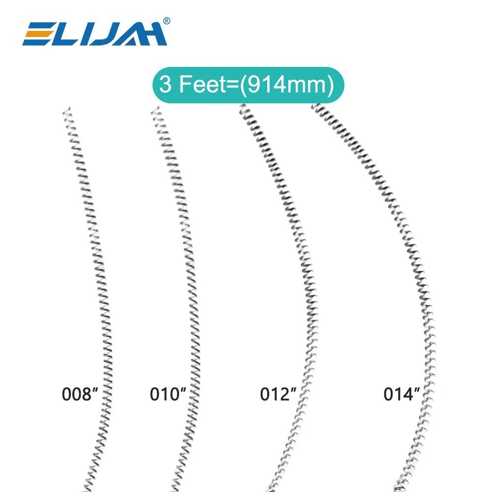 ELIJAH Dental 3 Feet/914mm Orthodontic Niti Open Coil Spring 0.008 0.010 0.012 0.014  Orthodontic Bracket Dentistry Materials