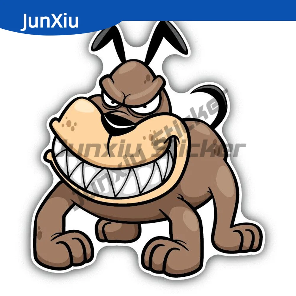 

Cartoon Angry Dog Animals Sticker Car Bumper Anti Scratch Exterior Decal Camper Accessories Bottle Decals Waterproof Sticker Cam