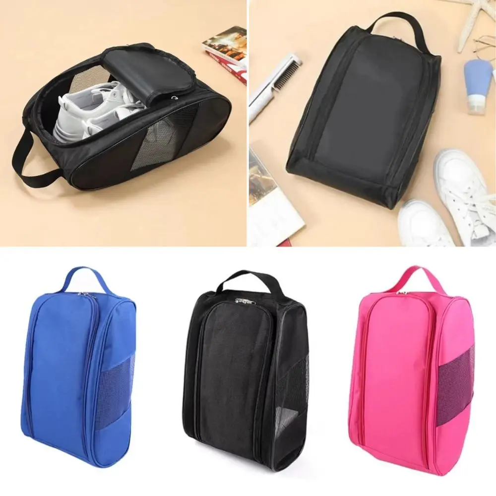 Новая ручная сумка для переноски обуви, легкая сумка для хранения обуви из ткани Оксфорд с молнией, дышащая сумка для обуви для гольфа