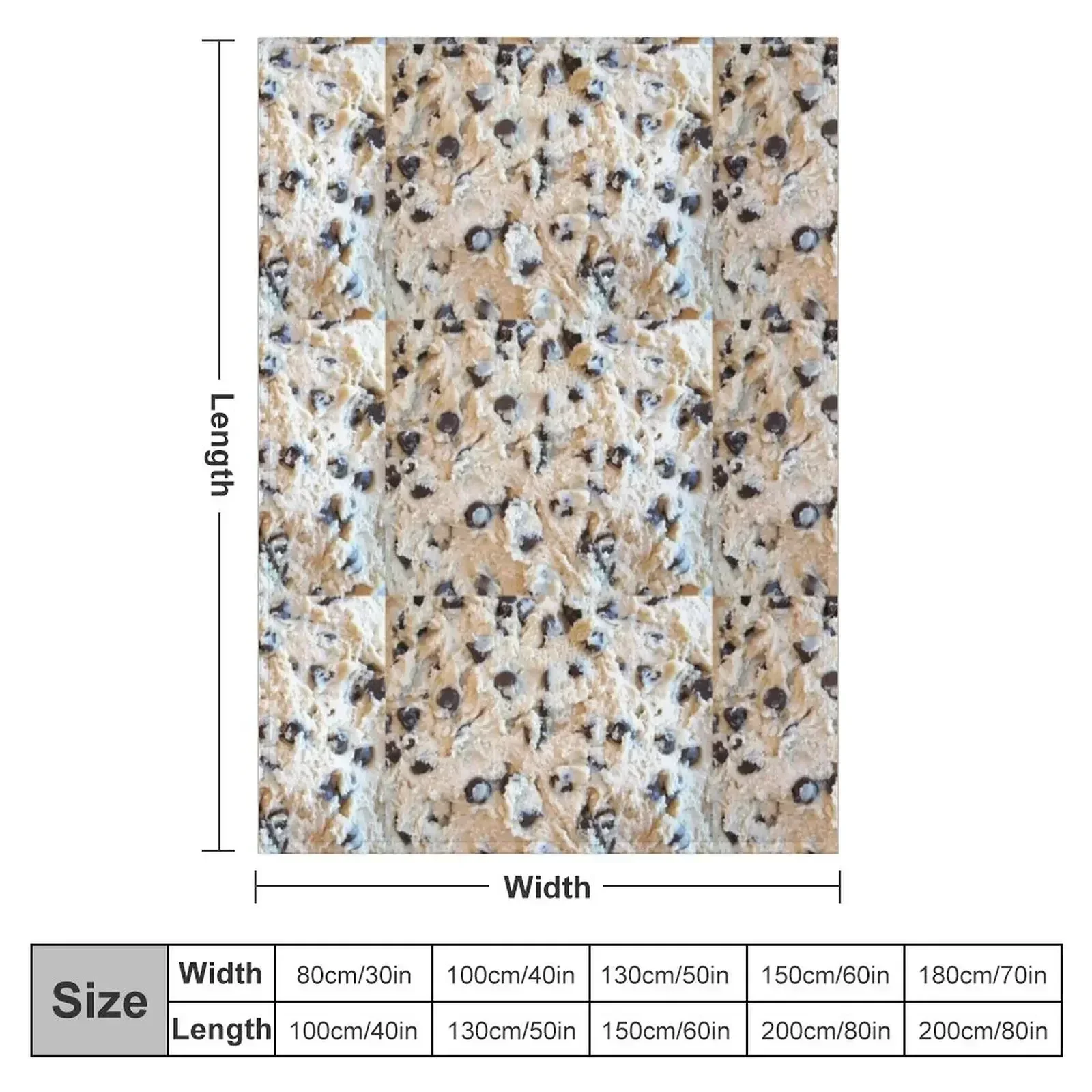 Chocolate Chip Cookie Dough Throw Blanket Camping Retros Heavy manga Blankets