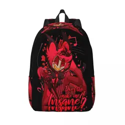 Insane Alastor The Radio Demon Backpack Hazbins Manga Hotels Streetwear Backpacks Teen Workout School Bags High Quality Rucksack