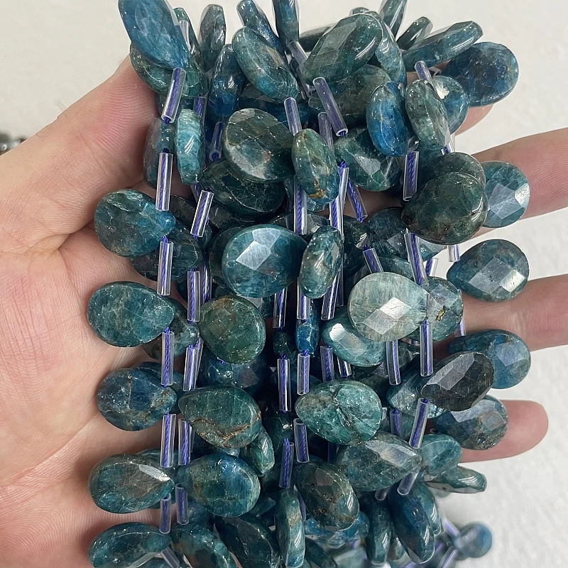 13x18mm Teardrop Shape Natural Lepidolite Apatite Faceted Loose Beads DIY Pendant Necklace Charm Jewelry Making