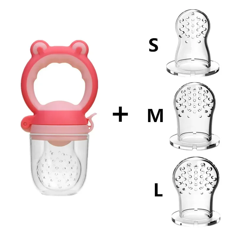 1Set Pacifier Fresh Food Nibbler Fruit Feeder Nipples for Baby Infant Pacifier Feeder Nipple Silicone Teat Pacifier Bottles