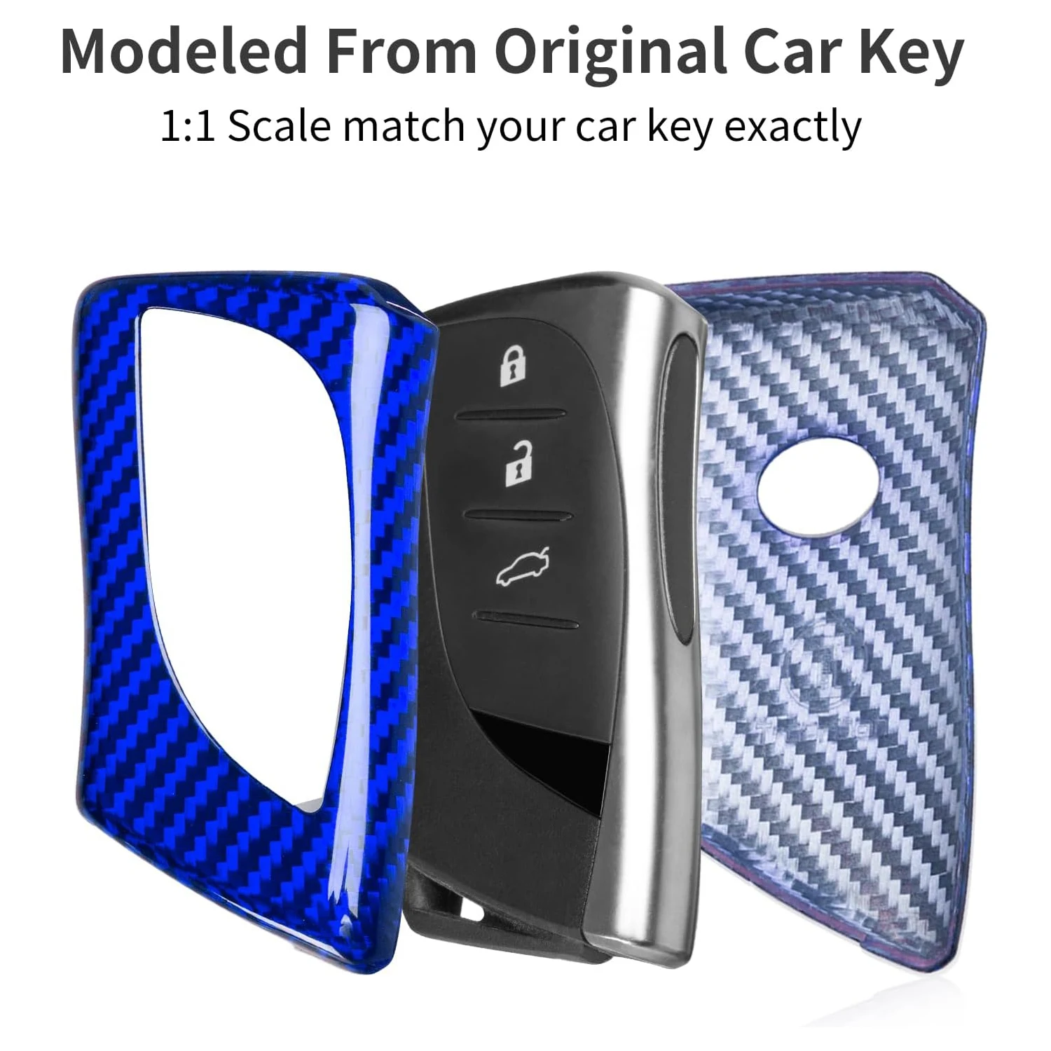 Carbon Fiber Key Fob Cover for Lexus UX250 UX260 Es350 UX200 UX250h ES200 ES300h ES350 US200 US260h Key Case Key Shell Holder - Image 3