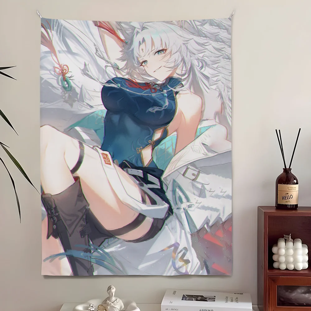 Feixiao Honkai Star Rail Sexy Tapestry Bedroom Living Bar Garden Outdoor Microfiber Festival Decoration Background Art Banner