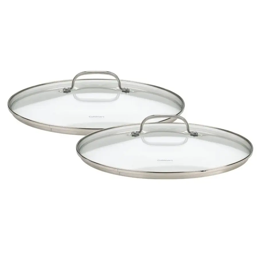 

712228CG Chefs Classic Stainless 2Piece Glass Lid Set,9 amp 11 Glass covers