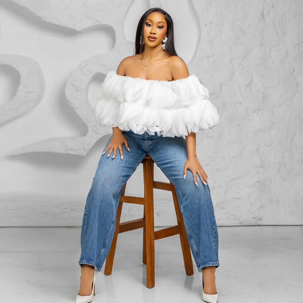 Chic Ruffles Crop T… - image