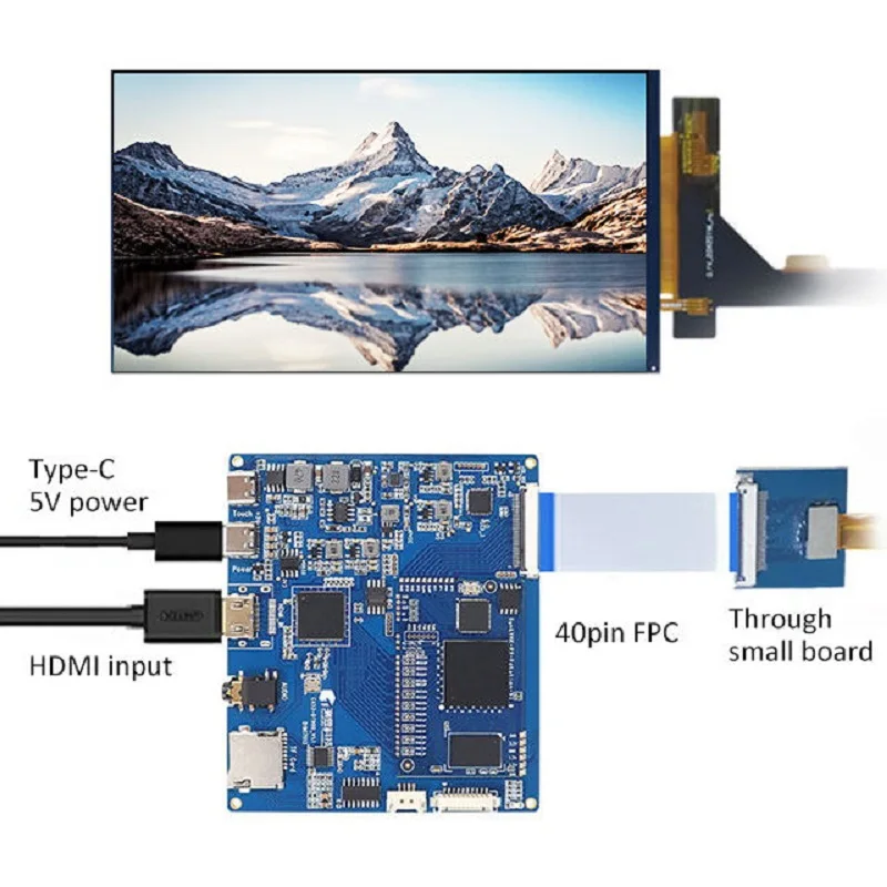Original E555HBM2 5.5 Inch AMOLED Screen Display 720*1280 OLED Display Panel H-DMI to MIPI Driver Board
