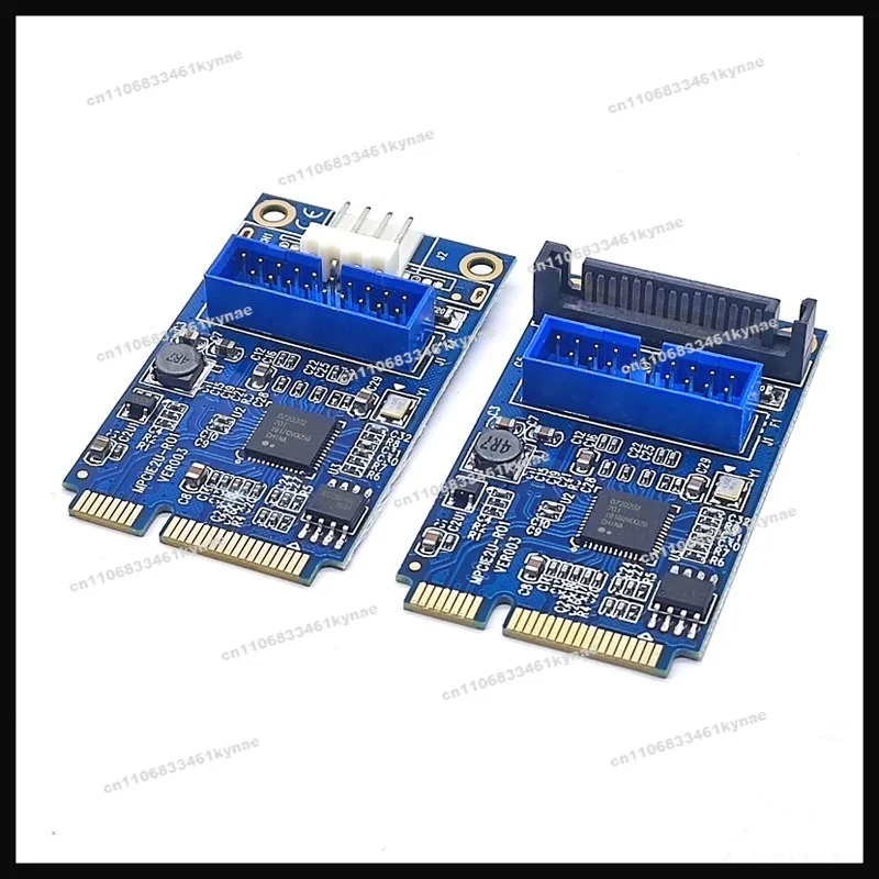 Suitable for MINI PCI-E To Usb3.0 Front 19-pin Expansion Card 2-port Expansion Card Transfer