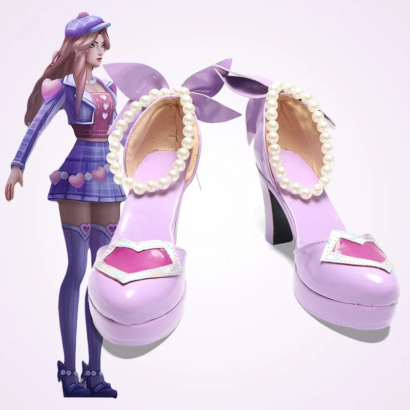CosplayDefuoClothing تأثيري جامعة الأساطير وي CaitlynPolicewoman تأثيري أحذية عالية الكعب حجم كبير أحذية أنيمي الارتفاع Incr