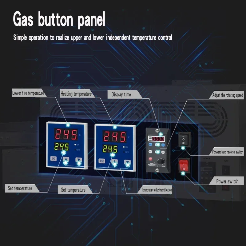 Haushalt 220 v 32 Zoll Gas Pizza Ofen Gas Crawler Pizza Ofen Kette Pizza Ofen Kommerziellen Backen Brot Professionelle Ofen MGP-3