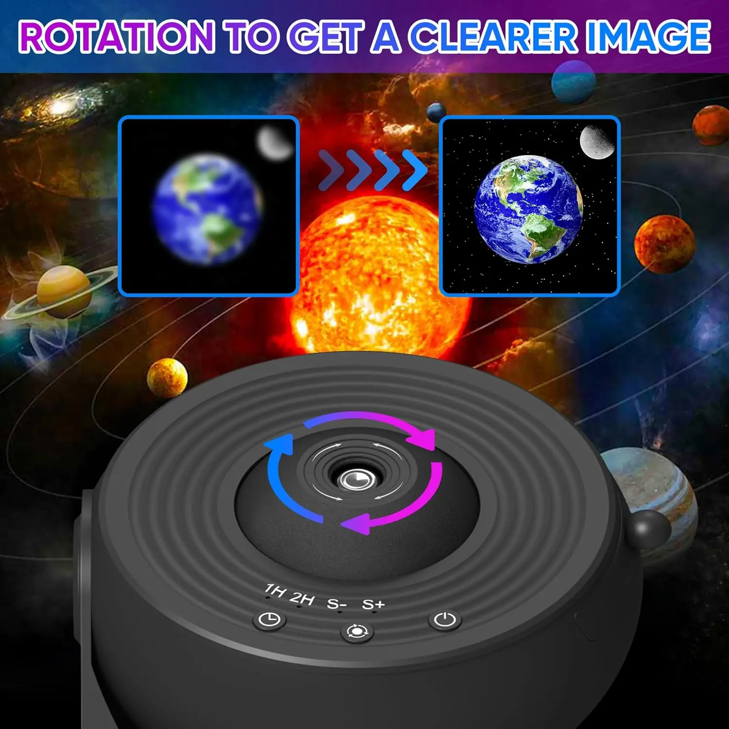 Imagem -05 - Projetor de Estrela de Planetário para Crianças e Adultos hd Image Area Led Night Light 4k 13 Discos hd Rotação 360 ° Temporizador 2h Quarto