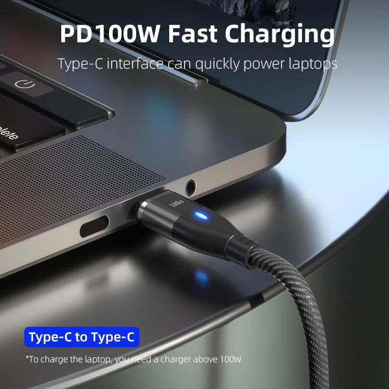 100W USB C Magnetic Charging Cable Fast Charger 3 in 1 USB Wire Cord For iPhone 12 11 Pro Xiaomi Samsung Macbook iPad