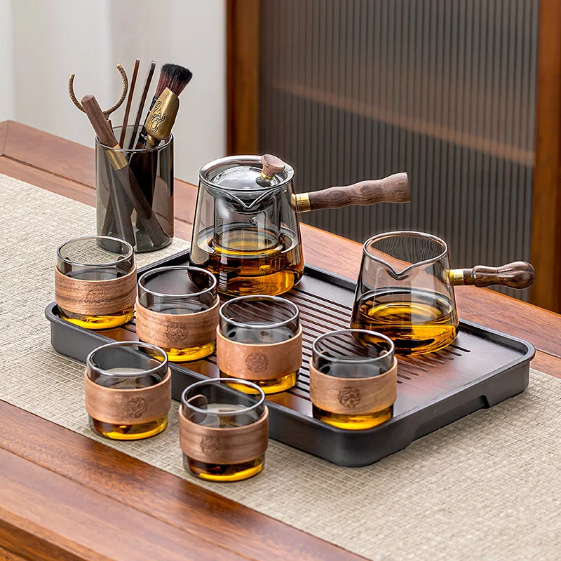 

Glass Tea Set for Home Office Living Room Personal Use Drinking Tea Gongfu Tea Cup Brewing Kettle New 2026 Heat Resistant