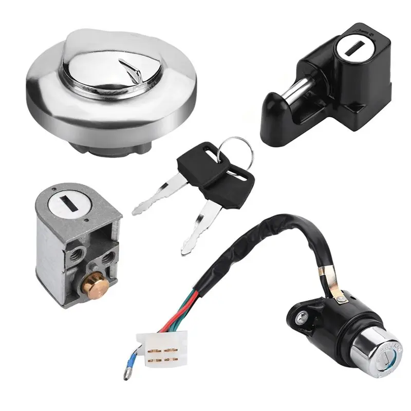 Classy-Lock Set Key Switch Ignition Seat Fuel Gas Cap Set For Honda 96-16 CMX250 C C2 X Rebel 35010-KEN-671 Fuel Tank Lock