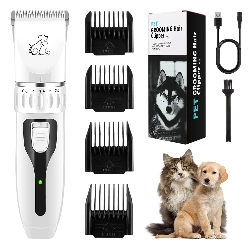HIENA комплект машинки для стрижки волос для домашних животных с зарядкой через USB, электрический триммер для волос для собак, кошек, кроликов, портативная машина для стрижки волос для ухода за домашними животными, новинка