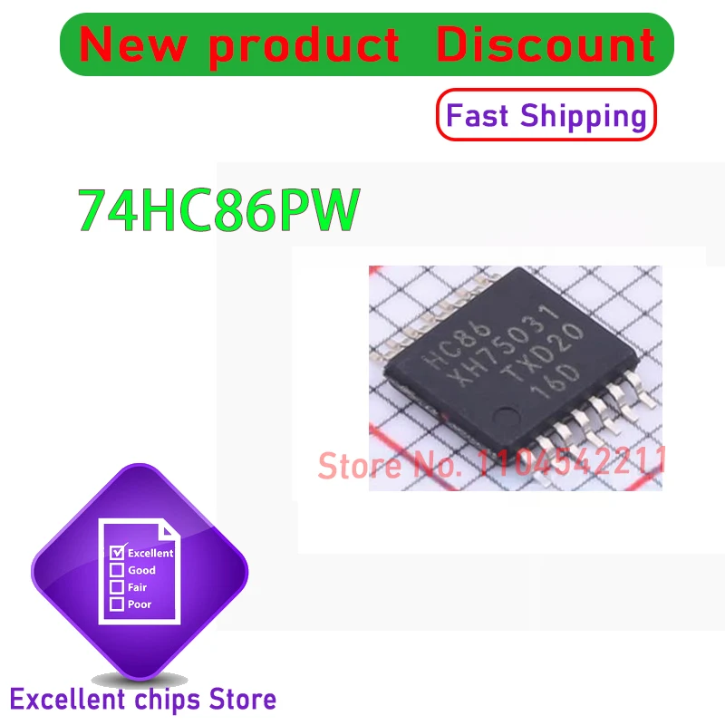 

50PCS/LOT 74HC86PW 74HC86 HC86 sop New original