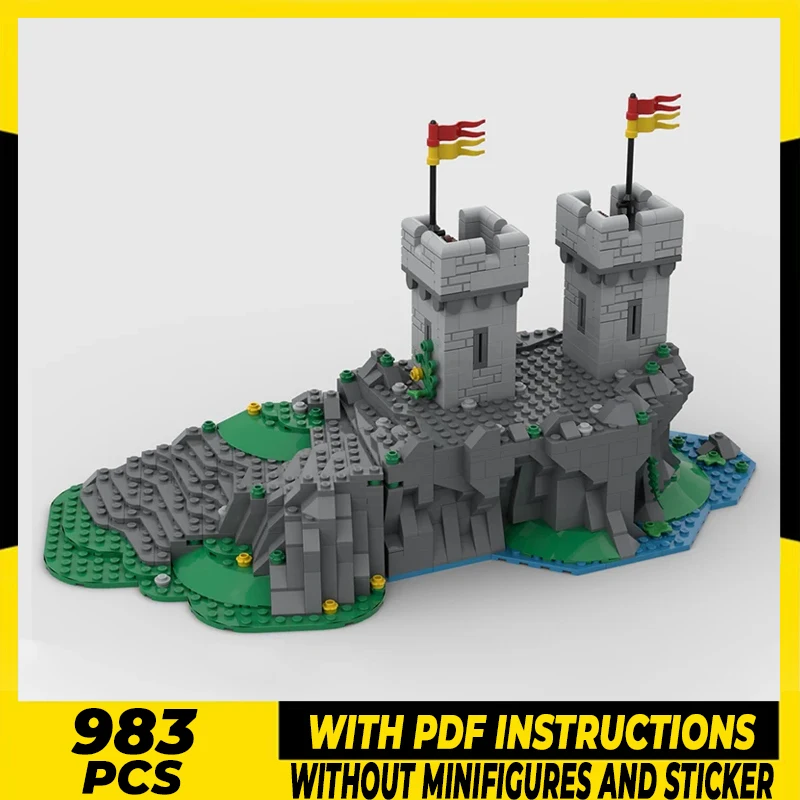 Medieval Castle Model Moc Building Bricks Front Towers Extension Technology Modular Blocks Gift Christmas Toys DIY Sets Assembly