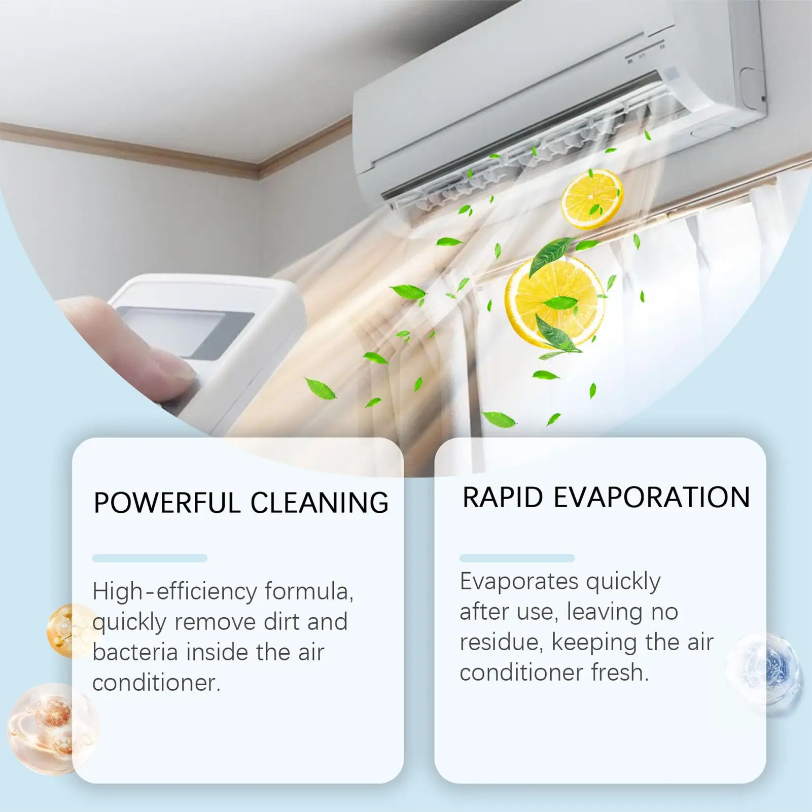 Air Conditioner Cleaner Foam AC Coil Cleaner 100ml Deep Cleaning Spray Freshener Deodorizer Remove Dust Universal Indoor Unit