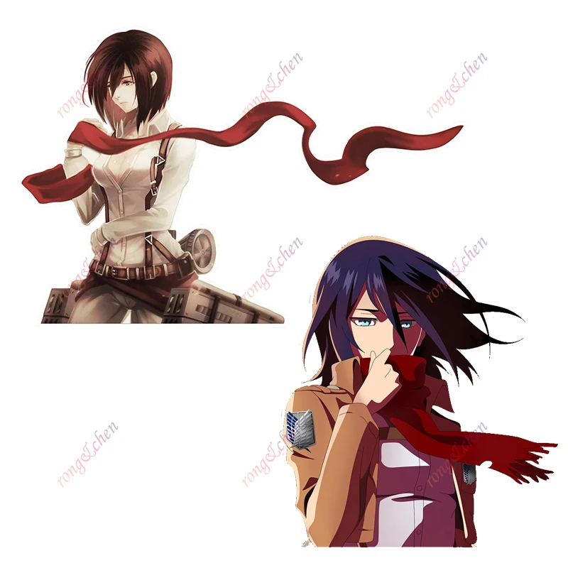 

Anime Car Sticker Attack on Titan Mikasa for Car Motorcycle Racing Helmet Laptop Trunk Body Car Window Surfboard PVC Vinyl Decal