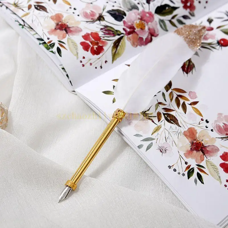 62ka Vintage Quill Dip White Fountain Fountain Pens Kalligraphie Schreibvorräte