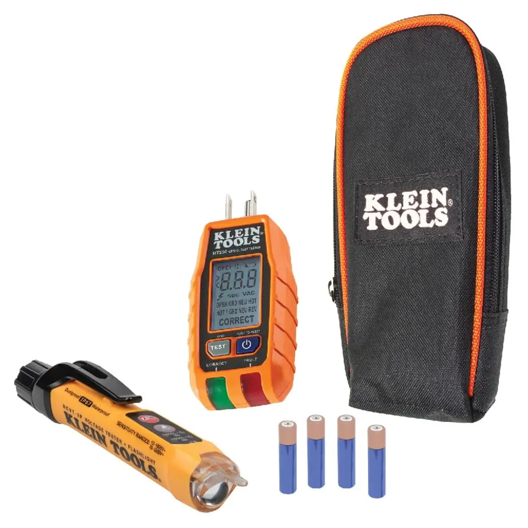 

LCD Voltage Tester with GFCI Receptacle Detection and Flashlight for Electrical Safety
