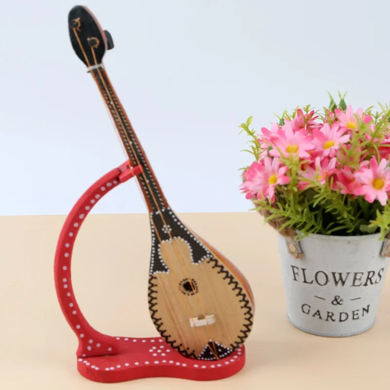 Xinjiang Uyghur Bole Handmade National Dongbula Musical Instrument Home Living Room Decoration Tourist Commemorative Gift