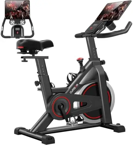 Exercise Bike, Stationary Indoor Cycling Bike for Home Workout, Low Noise, Adjustable Handlebars, Extra Comfort Seat