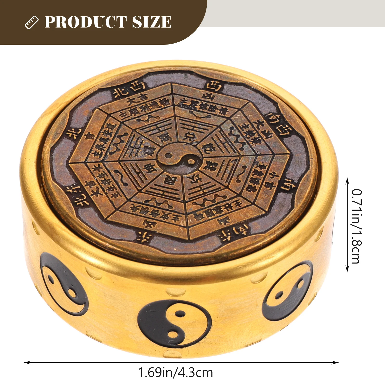 Giroscopio da dito leggero in ottone a otto diagrammi, antistress, in metallo, per adulti e bambini