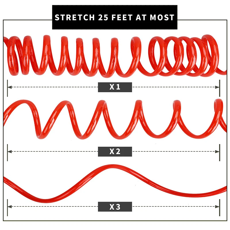 Pneumatic Tools Hose Air Pneumatic Hose Spiral Pipe Air Compressor Hose Long Pneumatic  Hose Air Compressors Outer Diameter