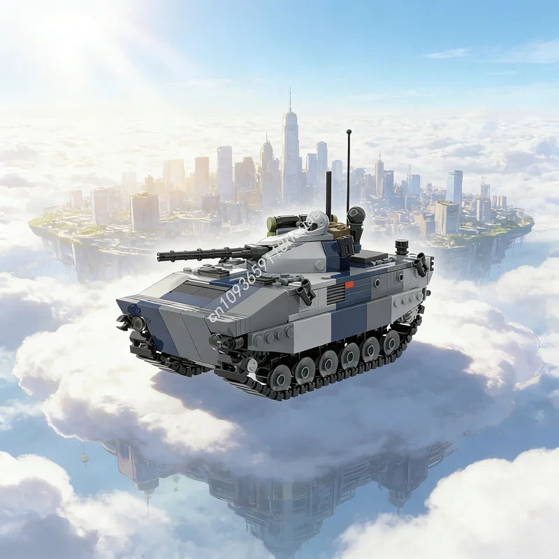 

452 детали MOC: Конструктор «Танк-штурмователь» (модель Creator), развивающая игрушка, подарок на Рождество, сборка своими руками, обучающий конструктор, креативная идея