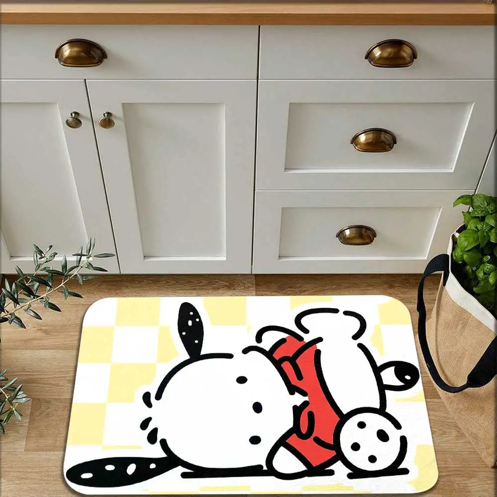 Alfombra de baño Kawaii Pochaccos، alfombrillas de baño، alfombrilla para cabecera، alfombras para el suelo، alfombra para la #2